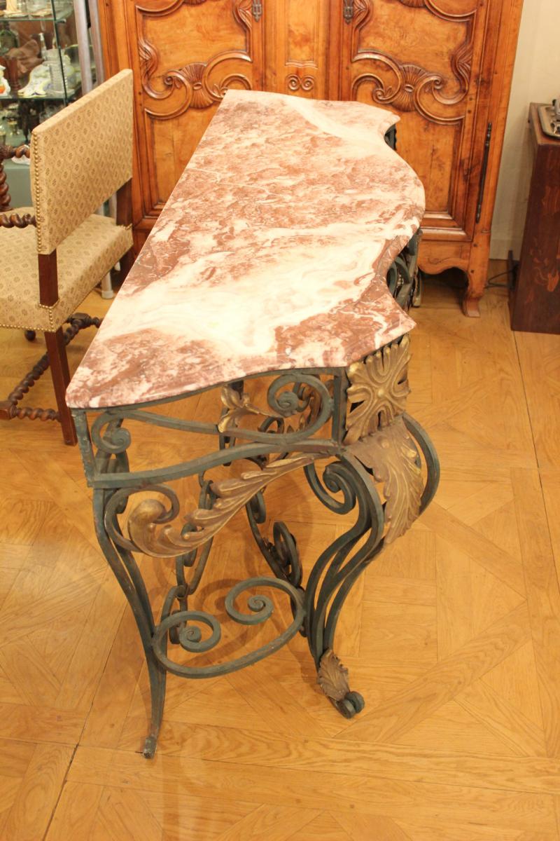 Large console wrought iron of 1900 era