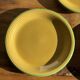 Set of 3 large flat green Italian plates D28.5