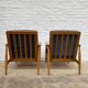 Set of two Scandinavian-style oak armchairs