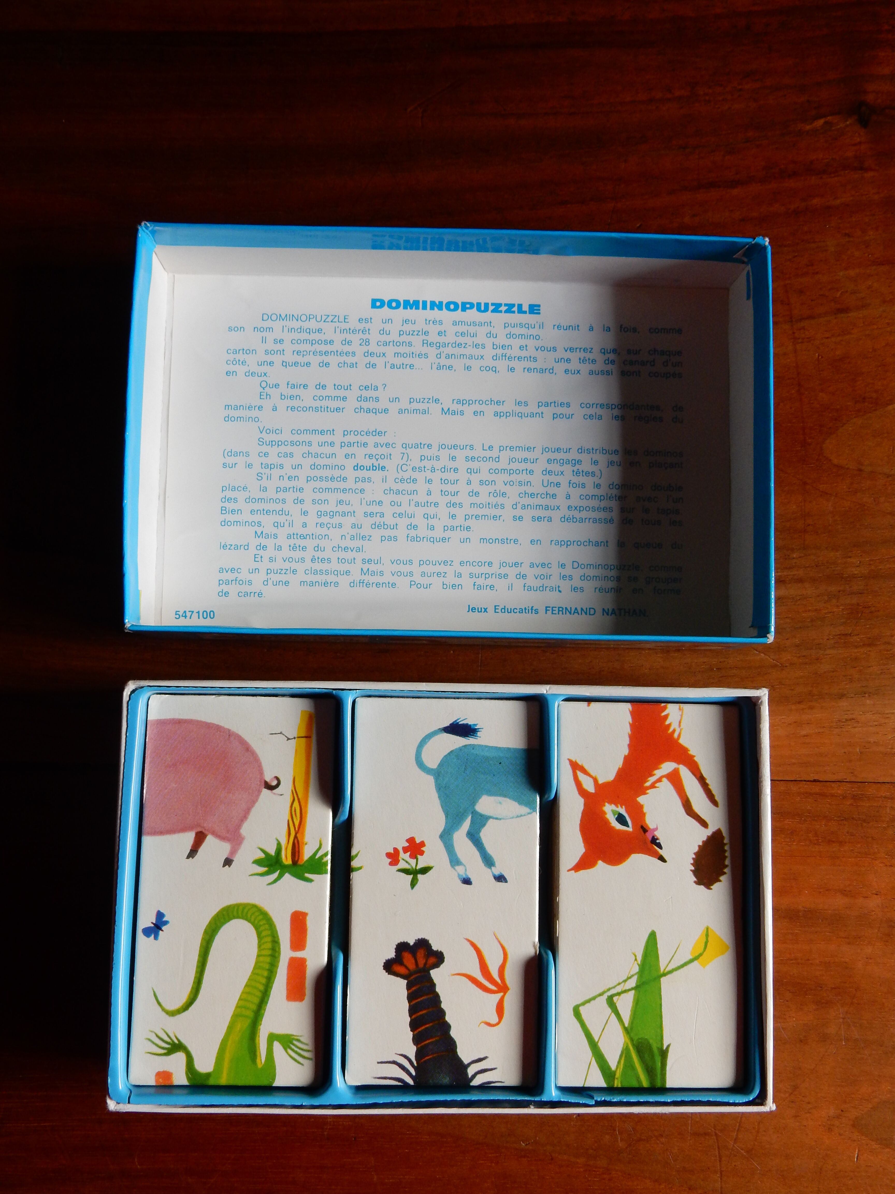 Domino puzzle of animals by fernand nathan