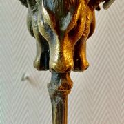 Bougeoir tripode en bronze " cerf " XIXe vennerie