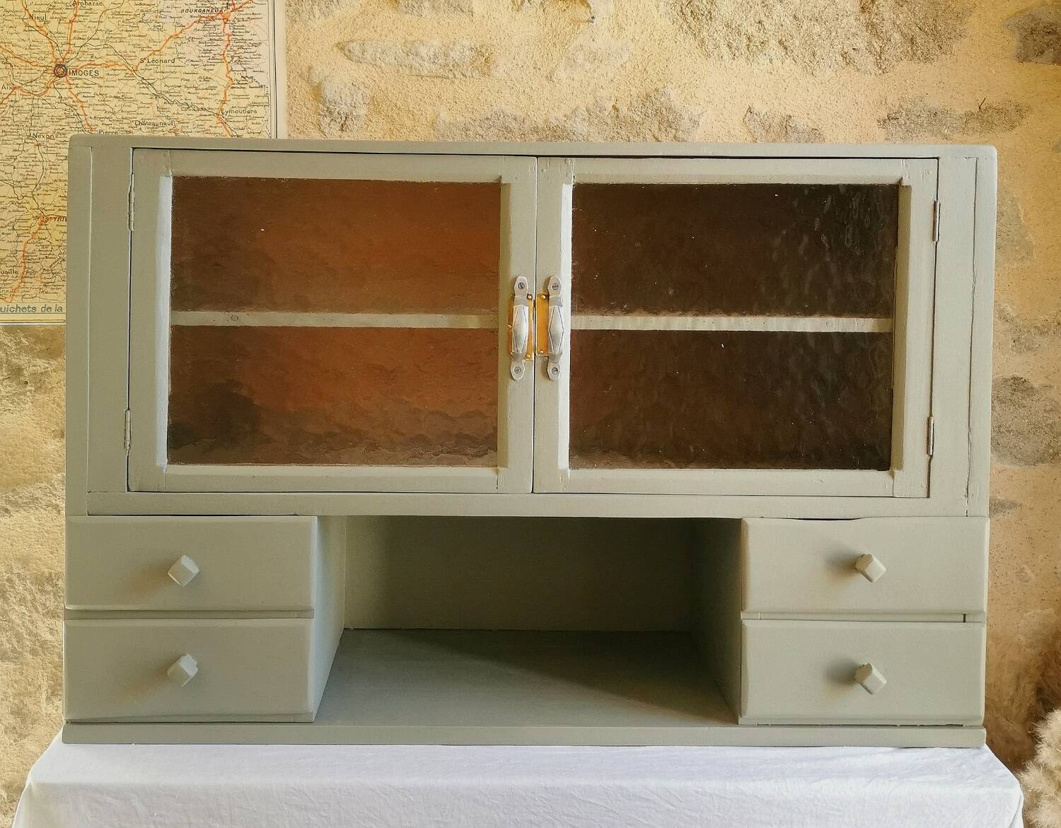 Vintage shelf, high Parisian sideboard