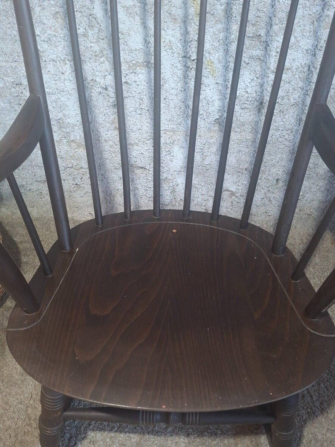 Windsor rocking chair from the 1960s – sign Stol Kamnik Yugoslavia