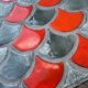 Ceramic coffee table with scales from the 1950s.