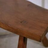 Brutalist oak stool, 1960s