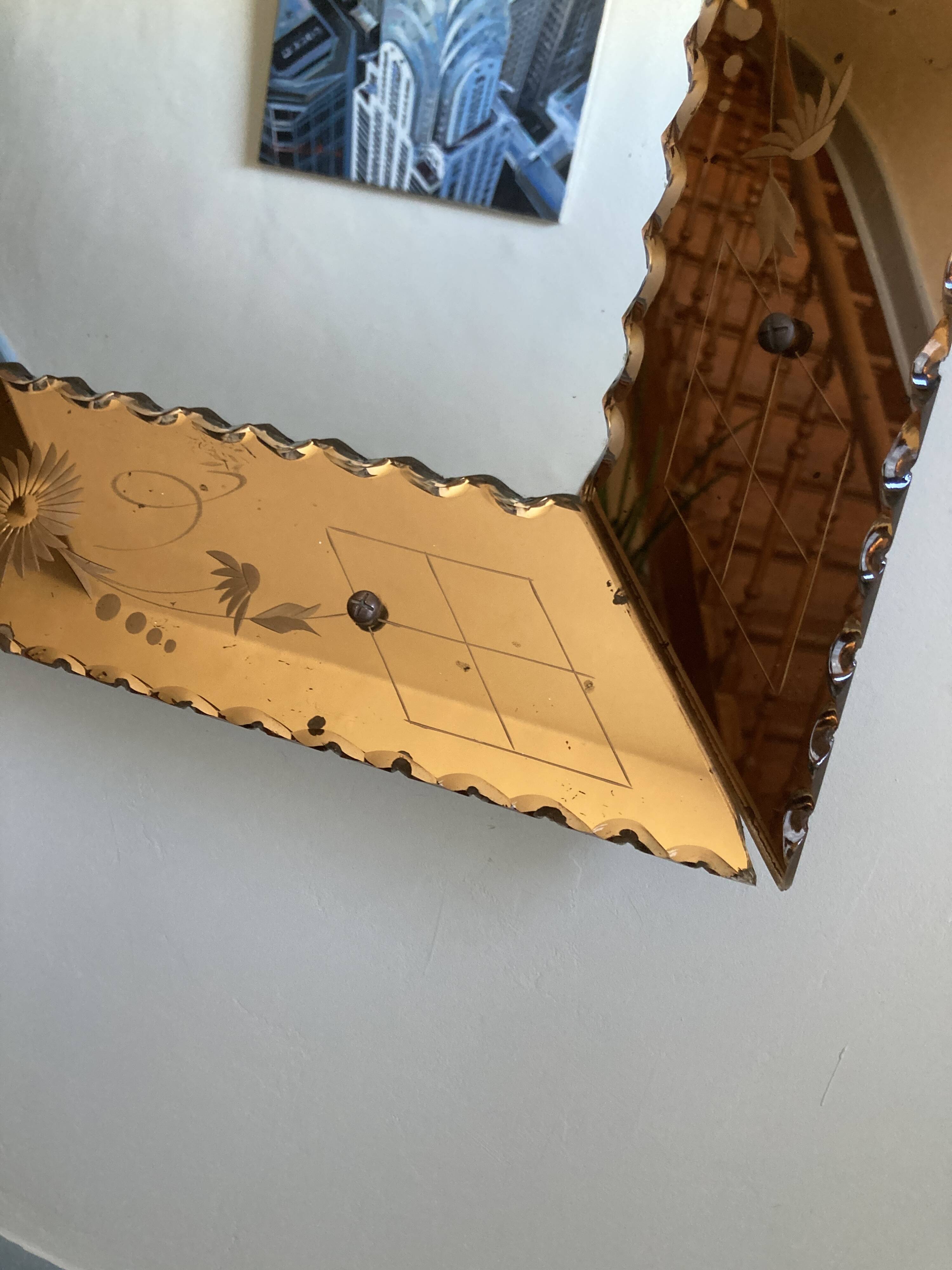 Miroir fumé à parcloses