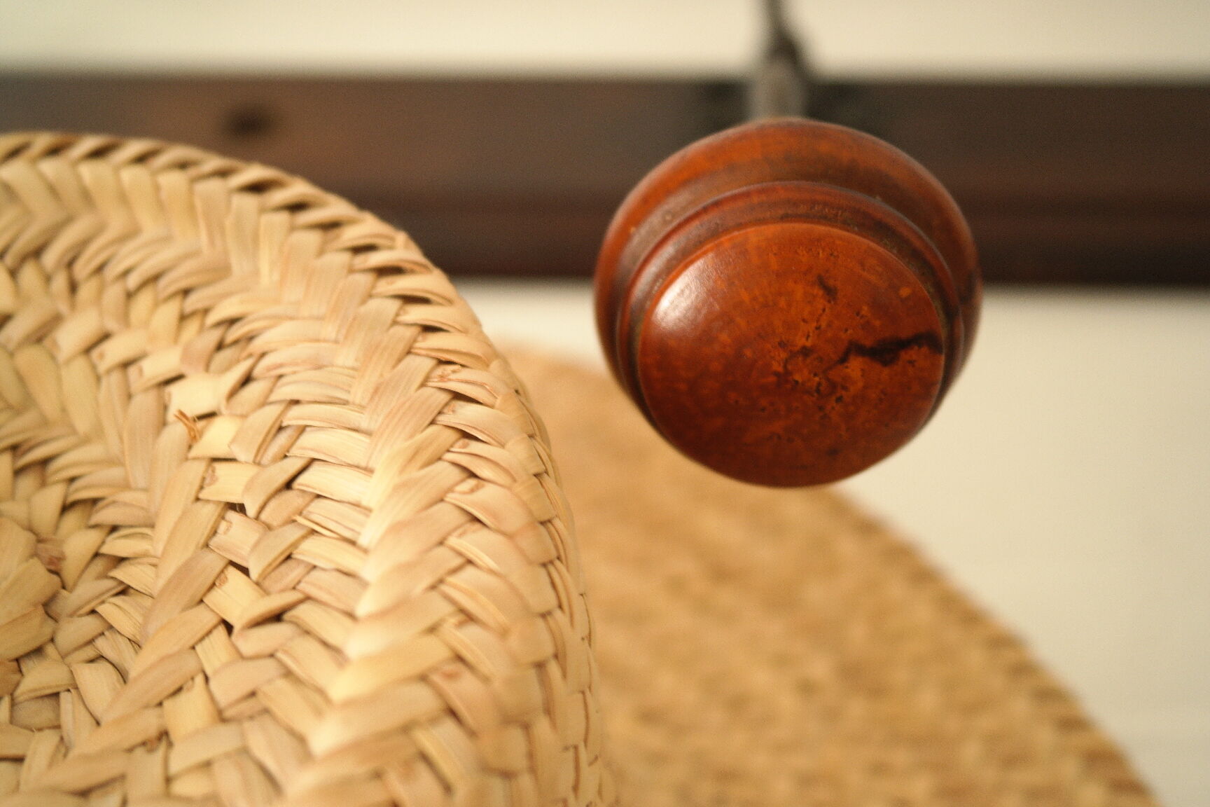 Vintage walnut wall-mounted coat rack for school, bistro.