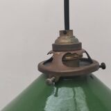 Enameled sheet metal cone pendant light