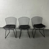 Set 3 chaises Bertoia Knoll International circa 1960