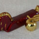 6 vintage ceramic knife holders Bordeaux and gold