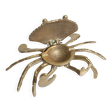 Solid brass crab ashtray 1960
