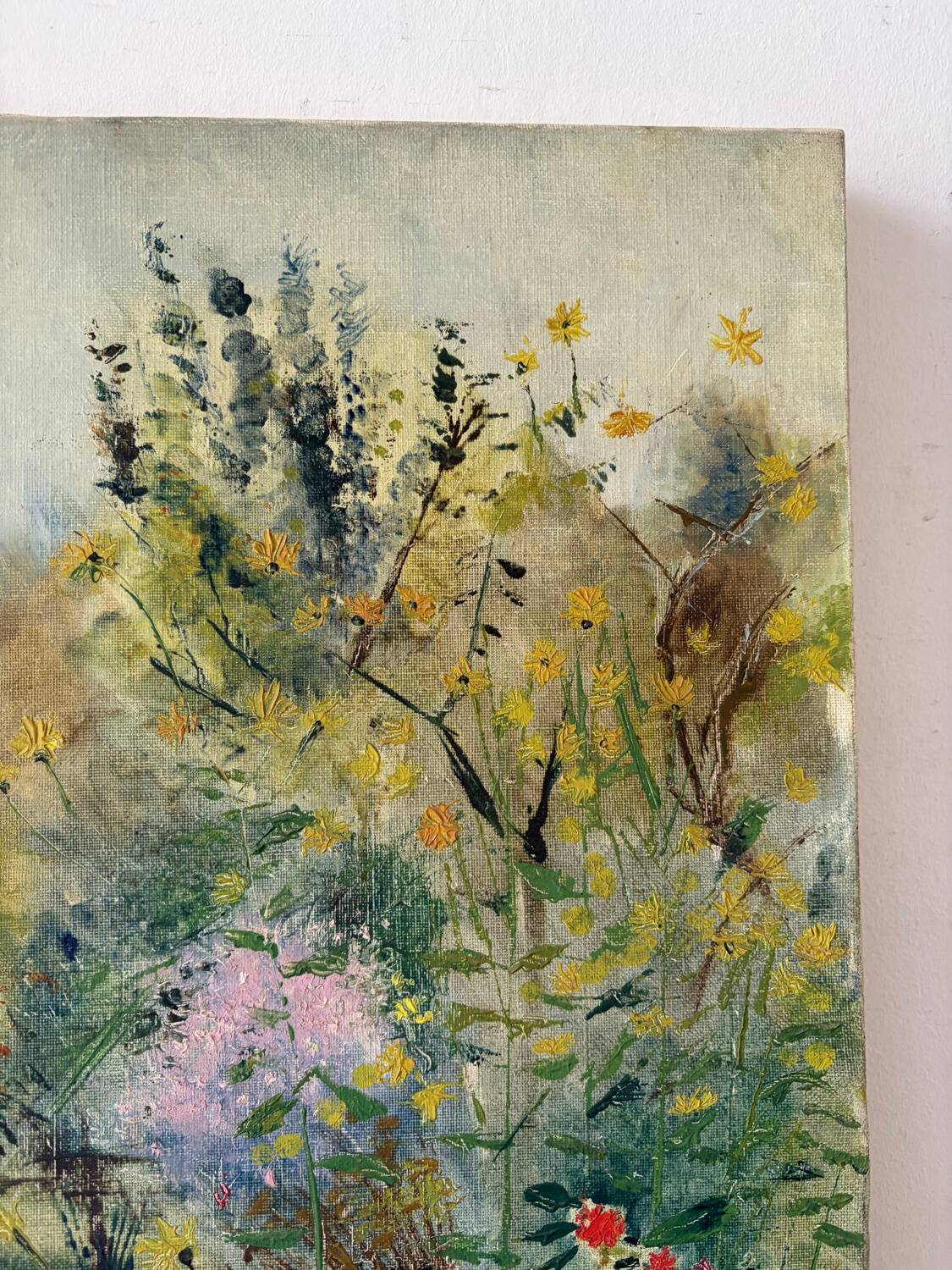 The vegetable garden, oil on canvas signed Lohezic 1974.