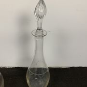Pair of crystal wine carafes
