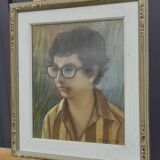 Watercolor on paper framed under glass signed N Trung Tin 61 X 53.5 cm