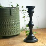 Black wooden candlestick
