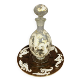 Luxurious crystal carafe and tray set / Murano - Baccarat - Saint L