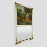Large Louis XVI style trumeau mirror, 2nd half of the 19th century