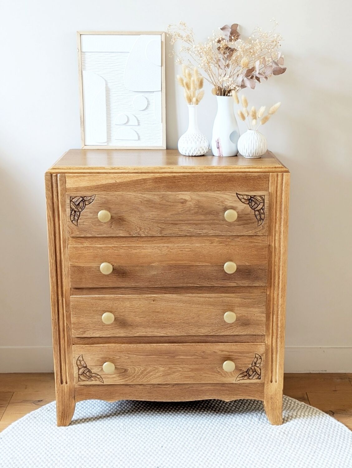 Commode Art Déco chêne rénovée