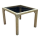Coffee table in oak with a glass top, dating from the 1950s