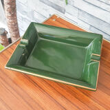 Green and gilded ceramic ashtray M99