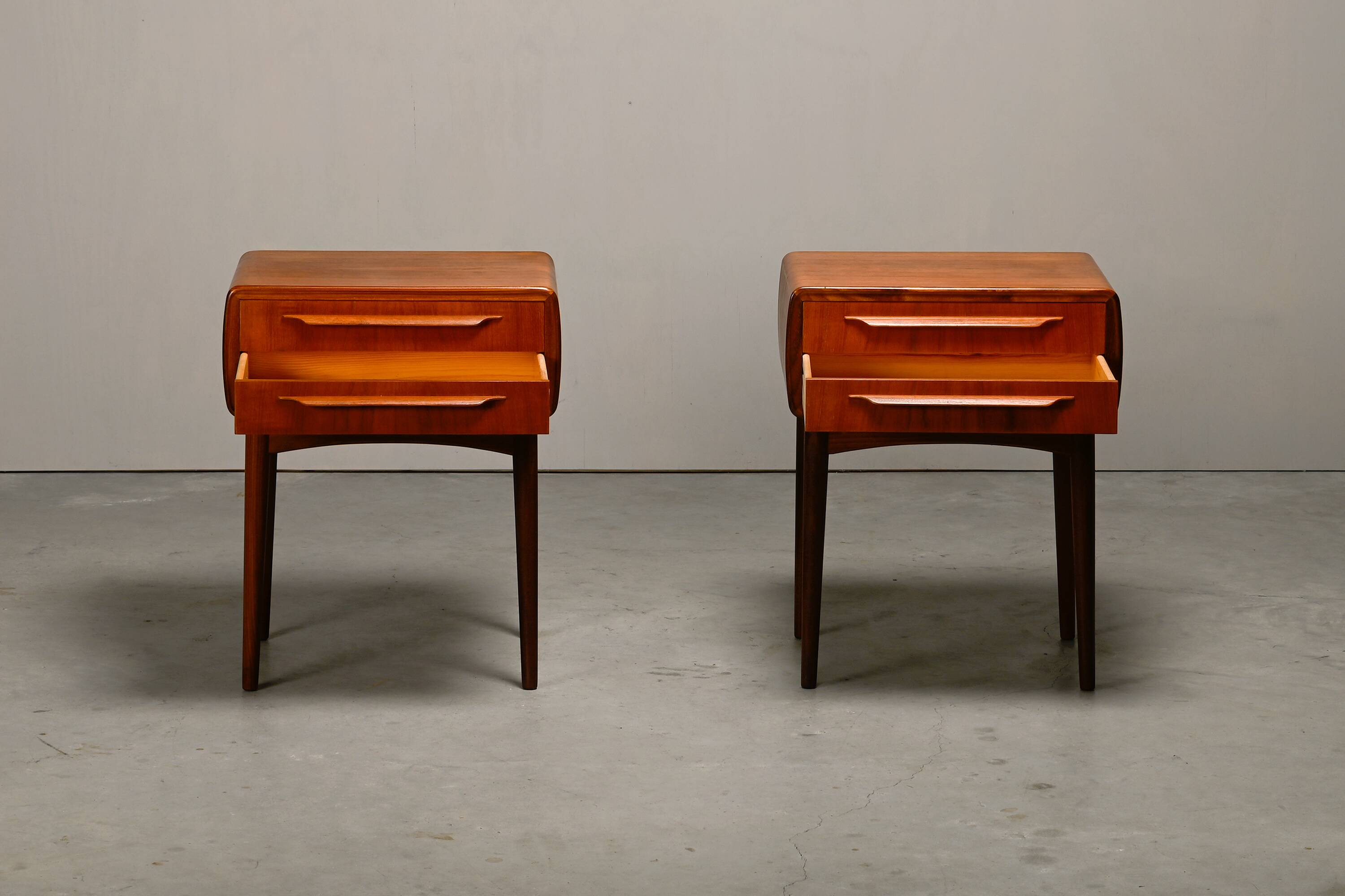 Pair of Scandinavian Modern Johannes Andersen Nightstands in teak, Denmark