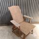 Sun lounger - Deck chair - Vintage rattan wicker chaise longue
