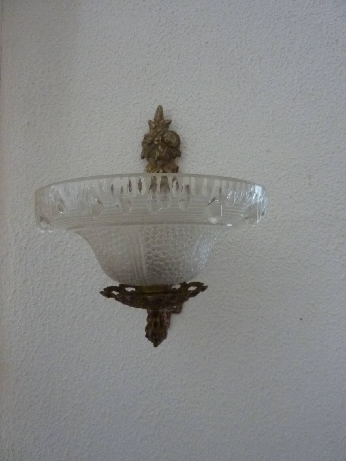 Bronze / glass wall lights