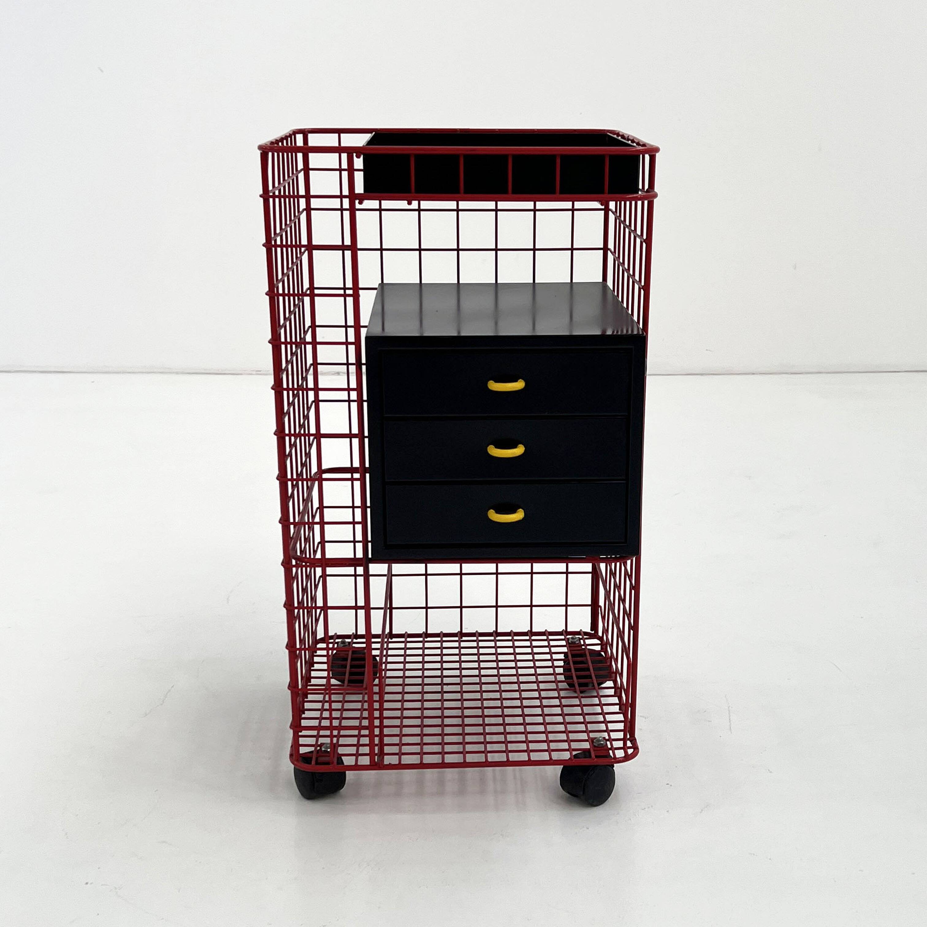 Postmodern metal drawer chest, 1980