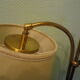 Reclining table lamp by Koch & Lowy for OMI, brass, metal, fabric - Germany - 60s/70s