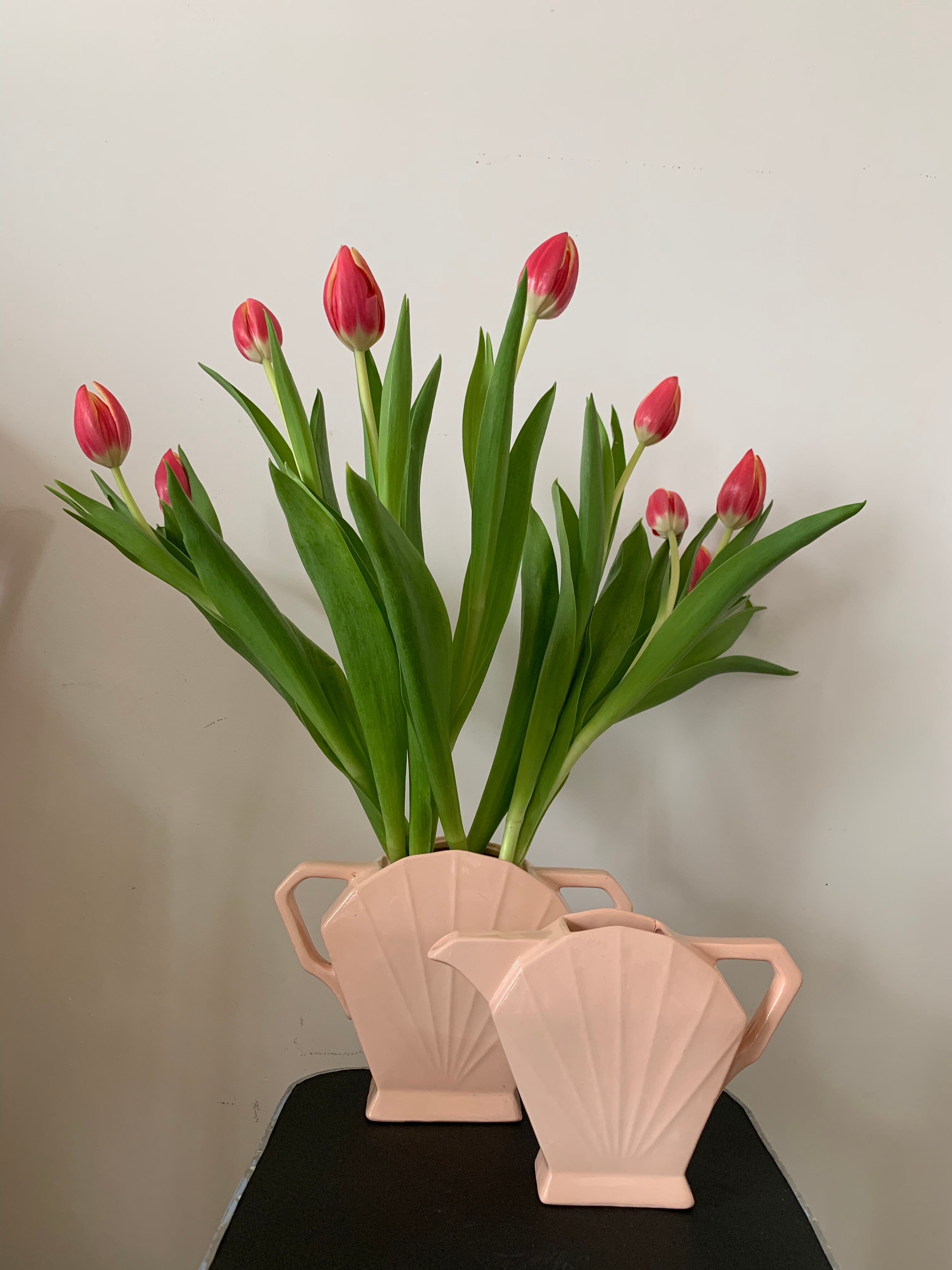 Ensemble vase et pichet art déco