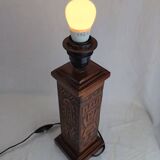 Angel L. Pazmino leather totem lamp 1960s Style Furniture