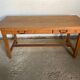 Solid pine dining farmhouse table with 2 drawers 1950 160x69x74cm