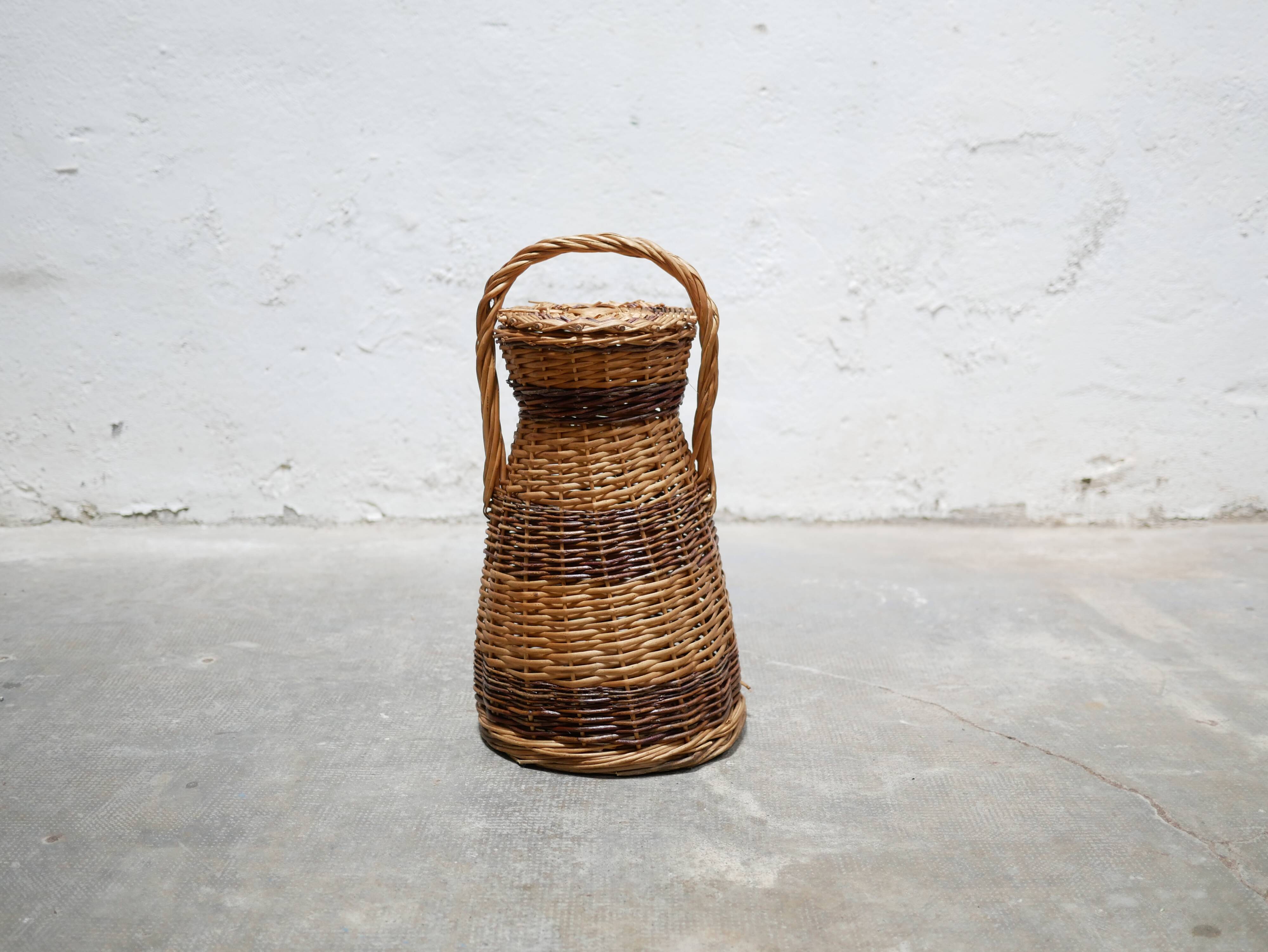 Vintage wicker and rattan basket