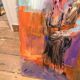 Oil Painting Canvas Deloison Musician Accordion Couple Dancing