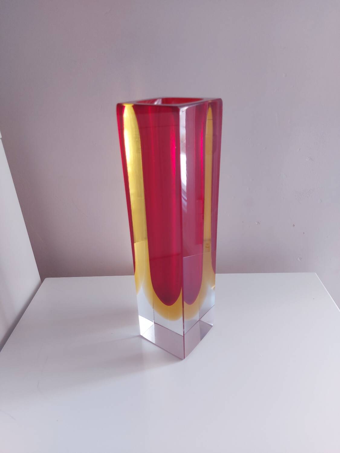 Sommerso vase by Seguso, Italy 70's, Flavien Poli (25.5 cm)