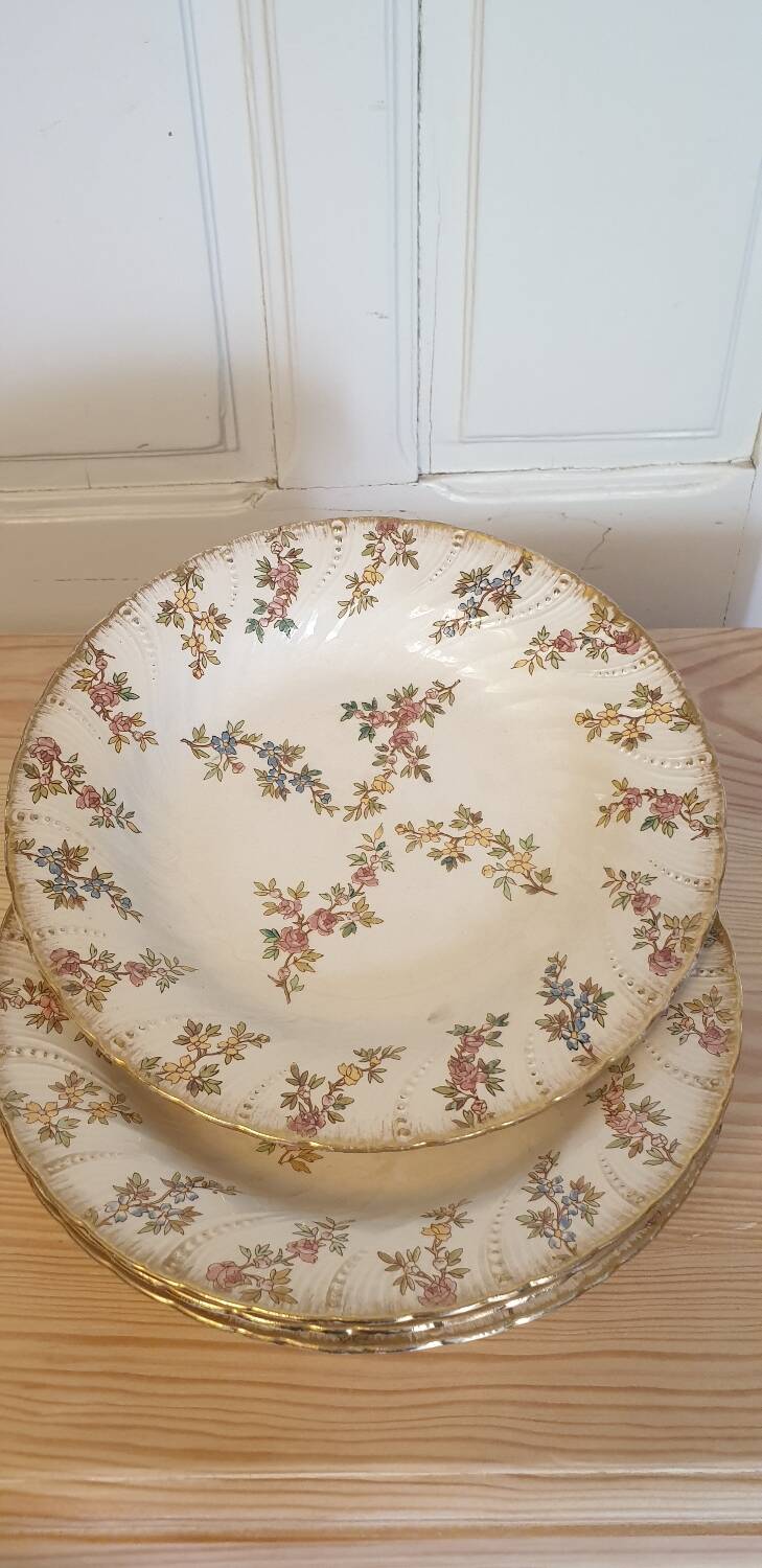 Four Louis XV plates from Sarreguemines