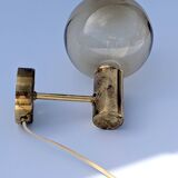 Brass and smoked glass wall lights Model V149 - Hans-Agne Jakobsson