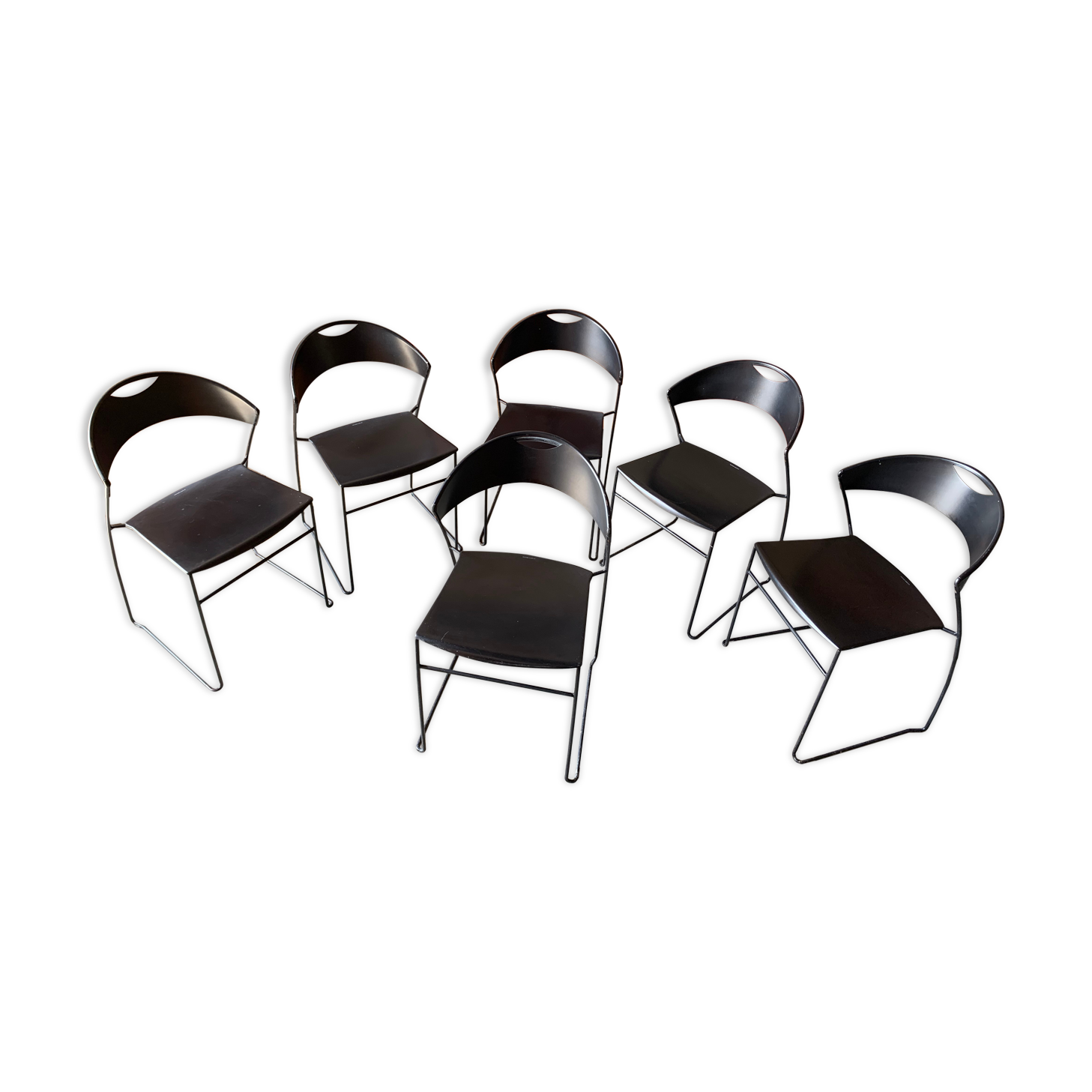 6 Baleri chairs, model Juliette - 1987 - Italy