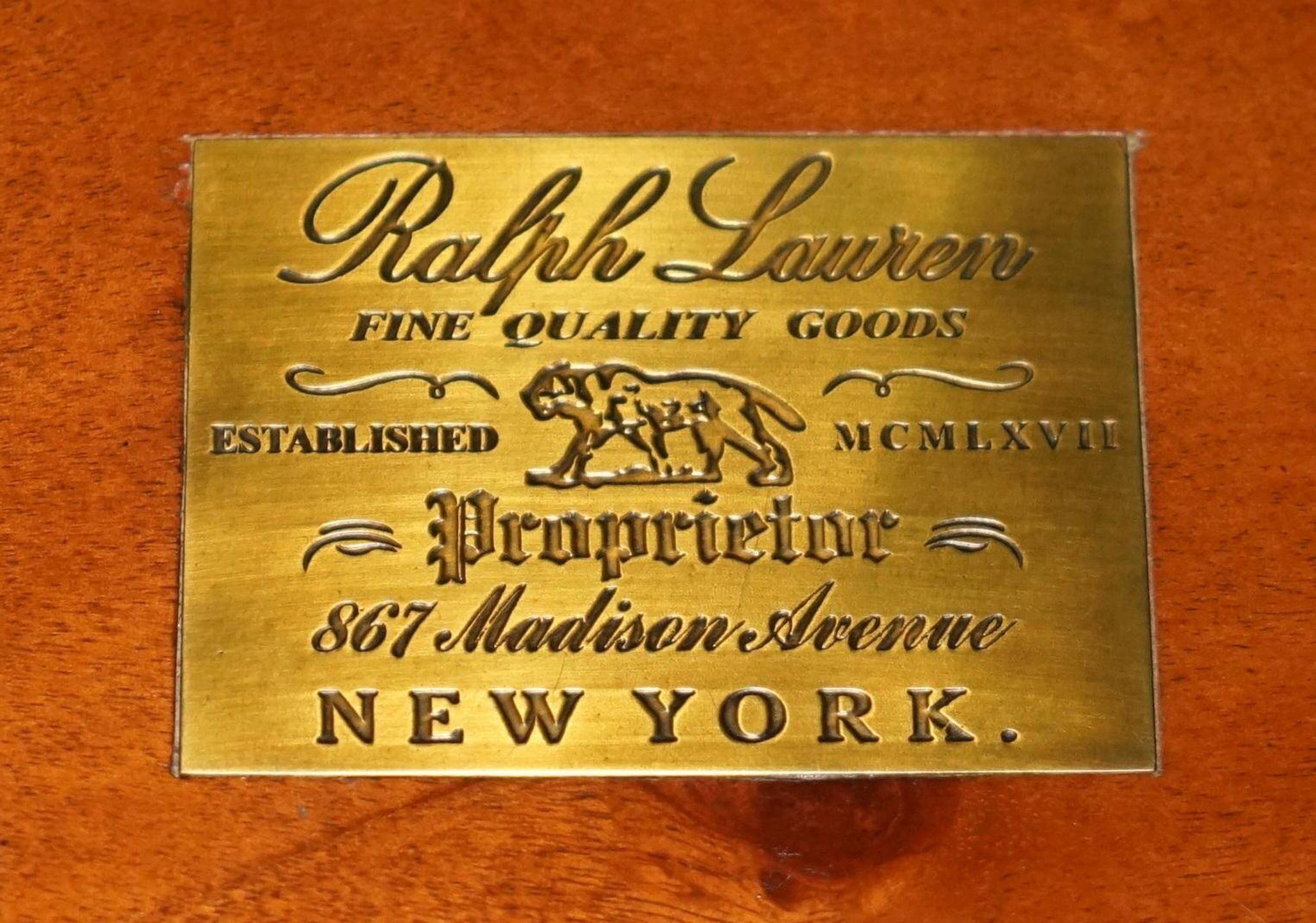 Ralph Lauren extra large open library in hardwood