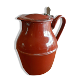 Ancien pichet en métal émaillé