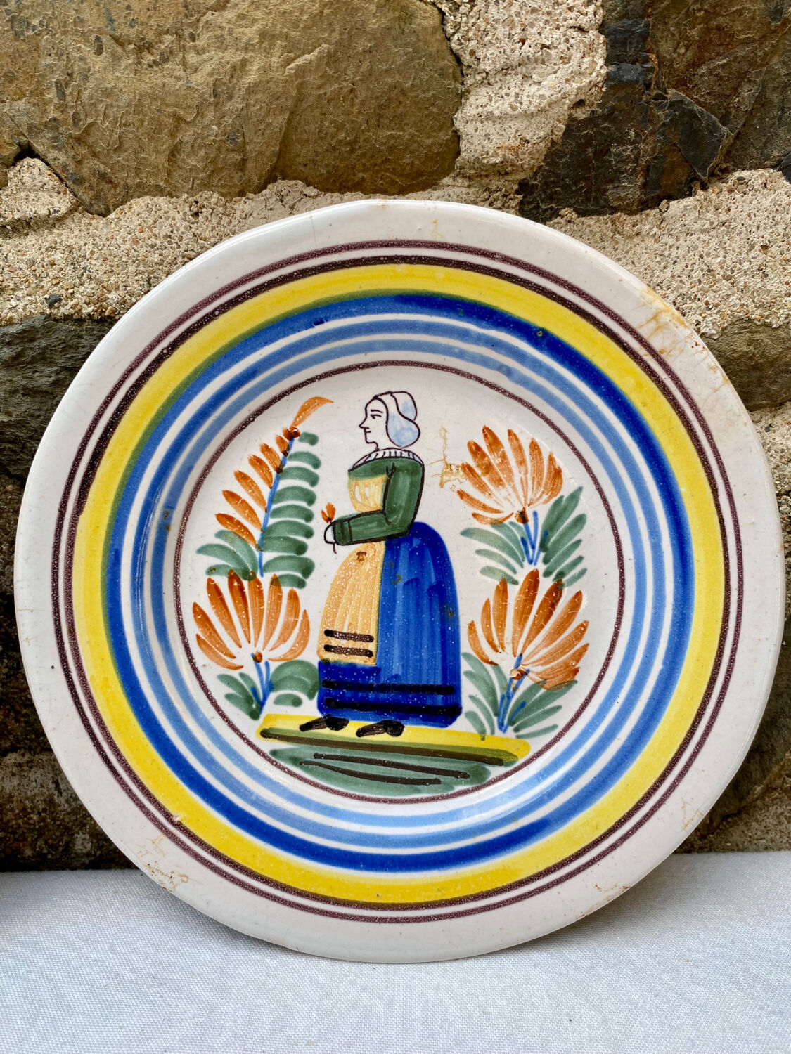 Old decorative Breton plates
