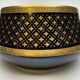 Vintage cobalt blue and gold porcelain bonbonnière.
