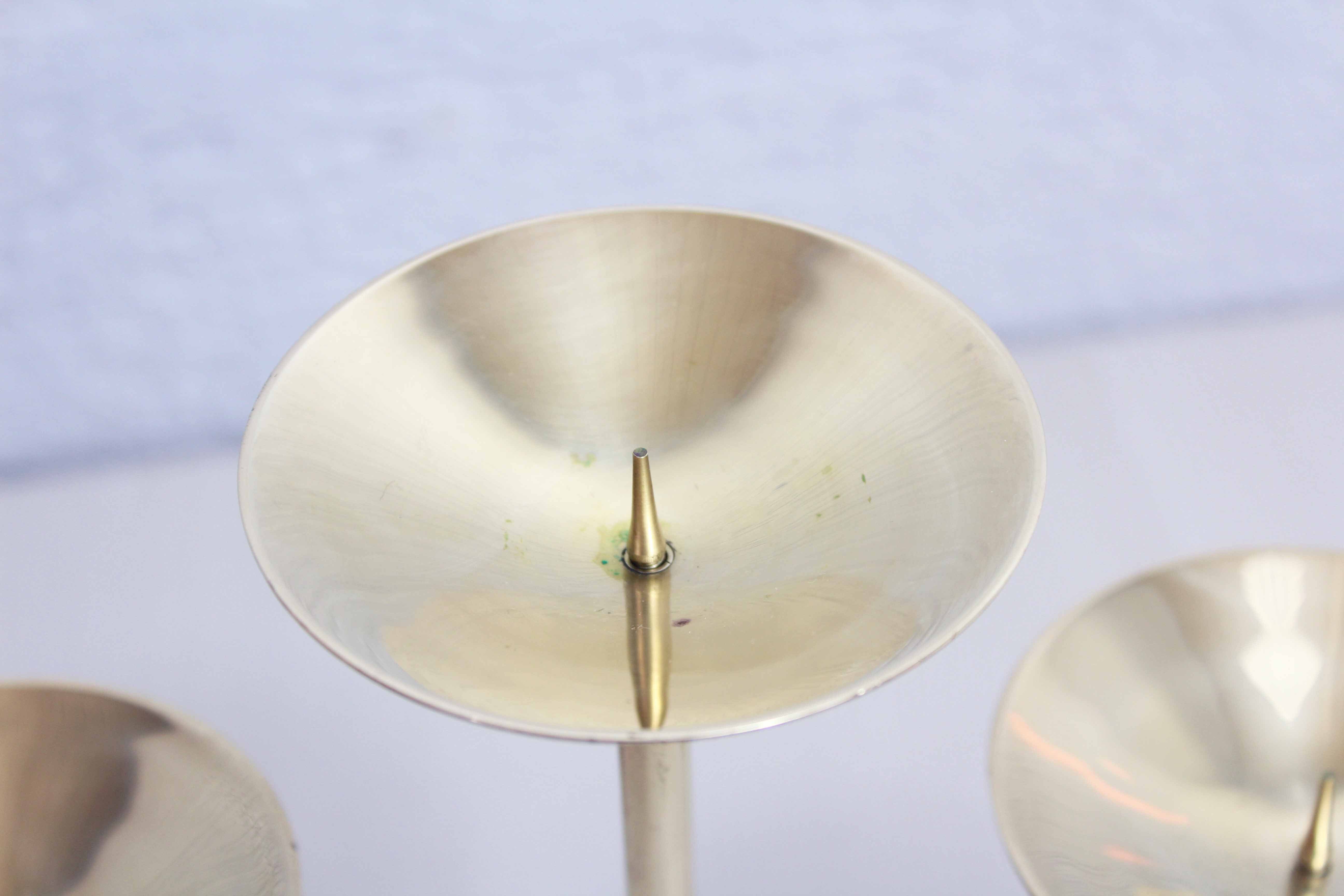Art Deco style brass candle holder