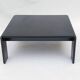 Table basse carrée bois laqué noir design 1980