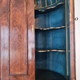 Antique Dutch corner cabinet in burl – two-body cabinet from the 19th century