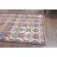 Tapis vintage turc Oushak fait main en laine et coton marron