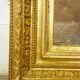 Huile sur bois Paul Féron, cadre à la feuille d'or