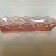 Empty pocket pencil holder pink glass