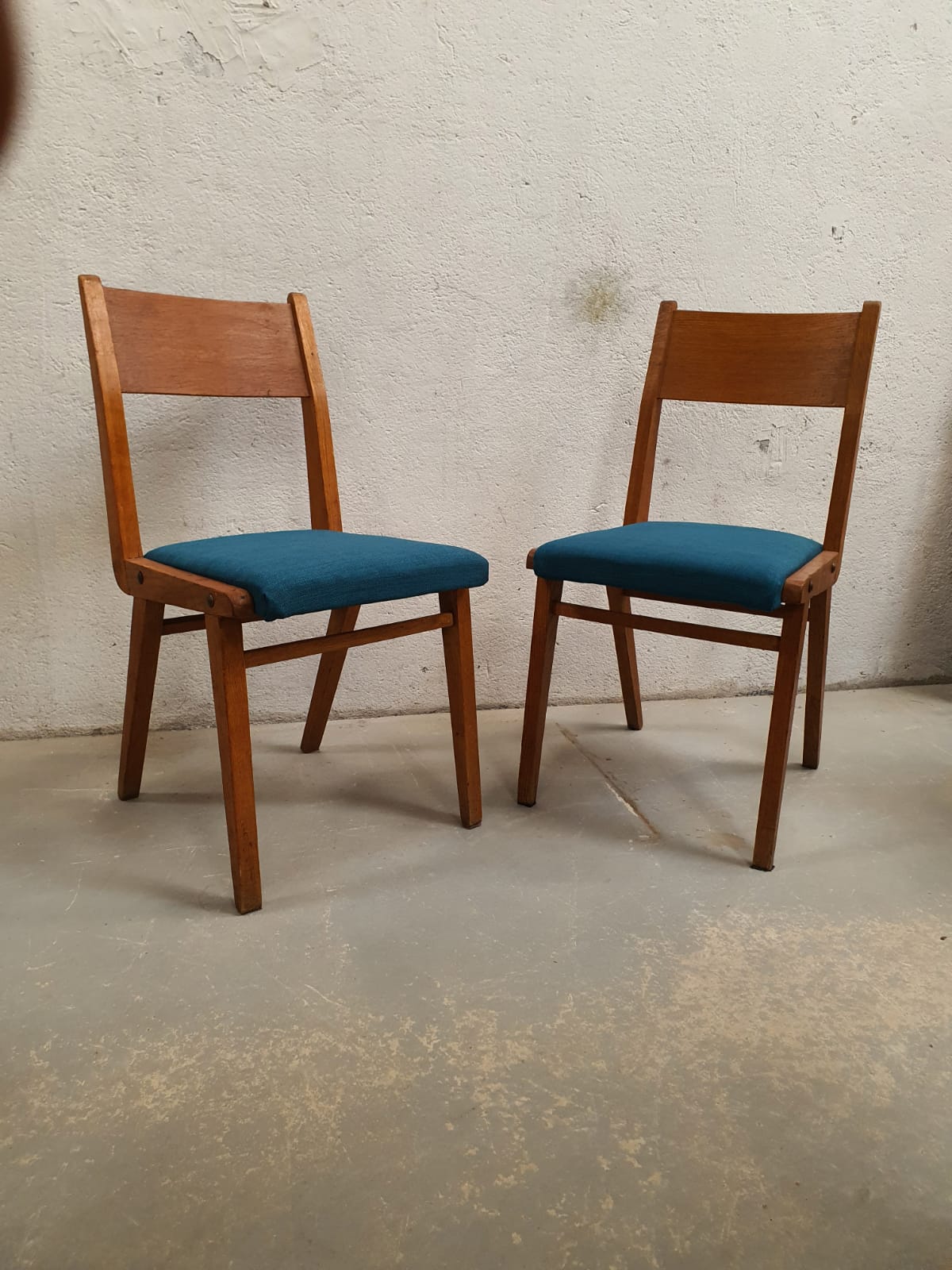 Paire de chaises scandinaves vintage années 50