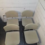 4 Max Stacker chairs in chrome metal from the 1970s.